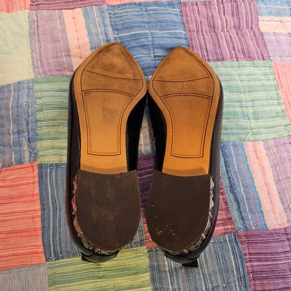 Franko Sarto Sadie Black Patent Leather Shoes with Spiked Metal Heel, Size 7 - Picture 6 of 7